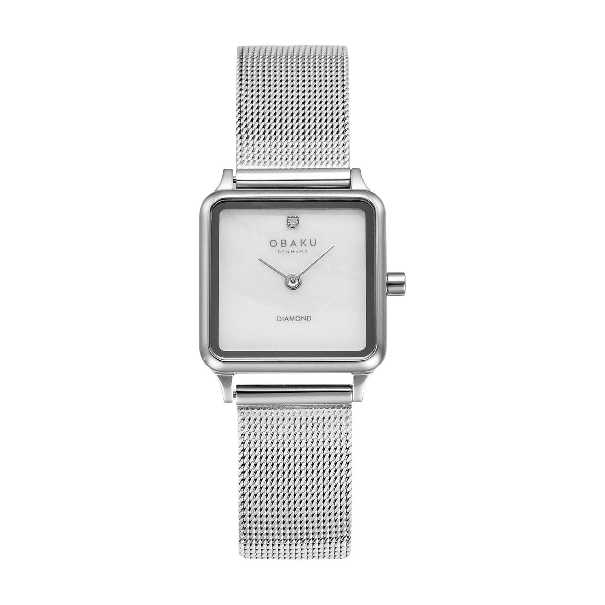 Obaku - Dameur med hvid skive og lænke - Model: V301LXCWMC
