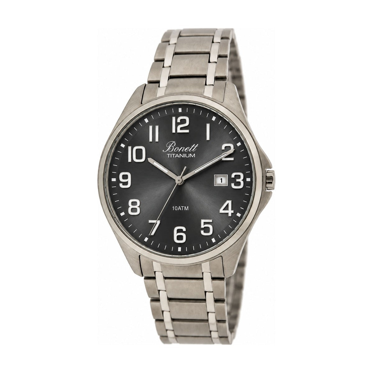 Bonett - Herreur i titanium med grå skive - Model: 1545TG