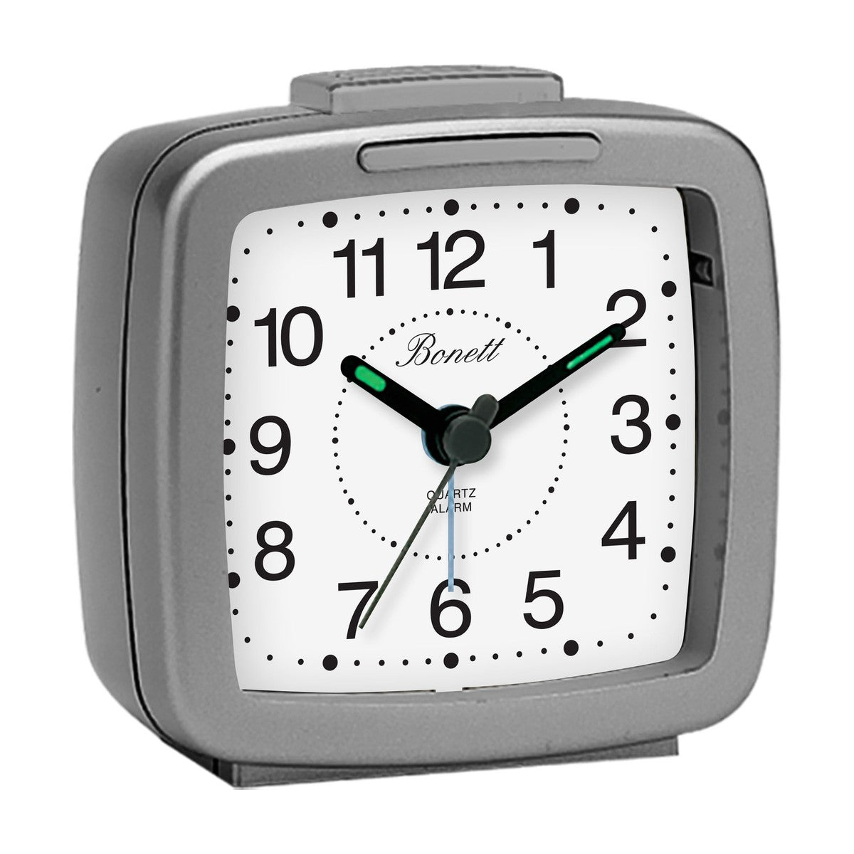 Bonett - Vækkeur i grå med bip-alarm, snooze, lys - Model: SQ952G