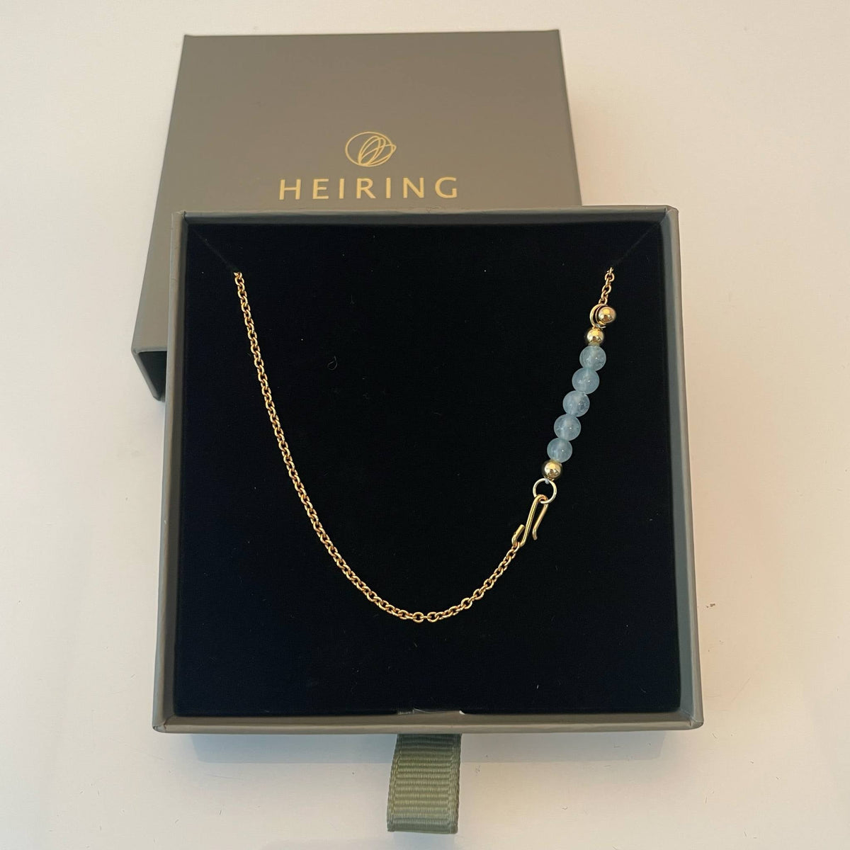 Heiring Multi halskæde med Akvamarin top