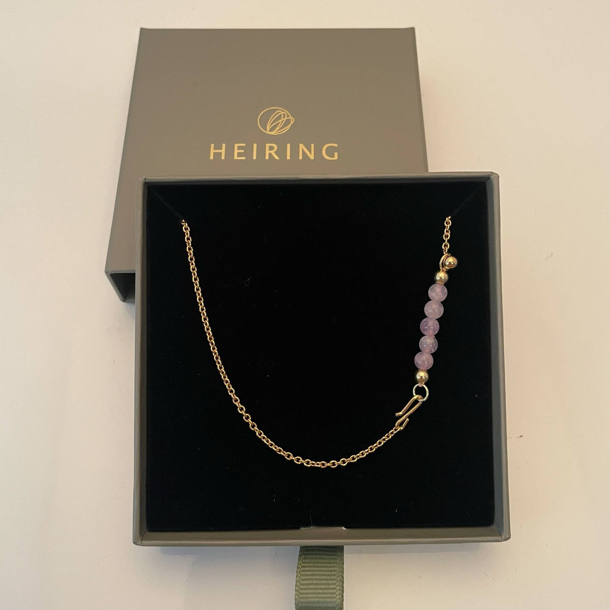 Heiring Multi halskæde med Lys ametyst top