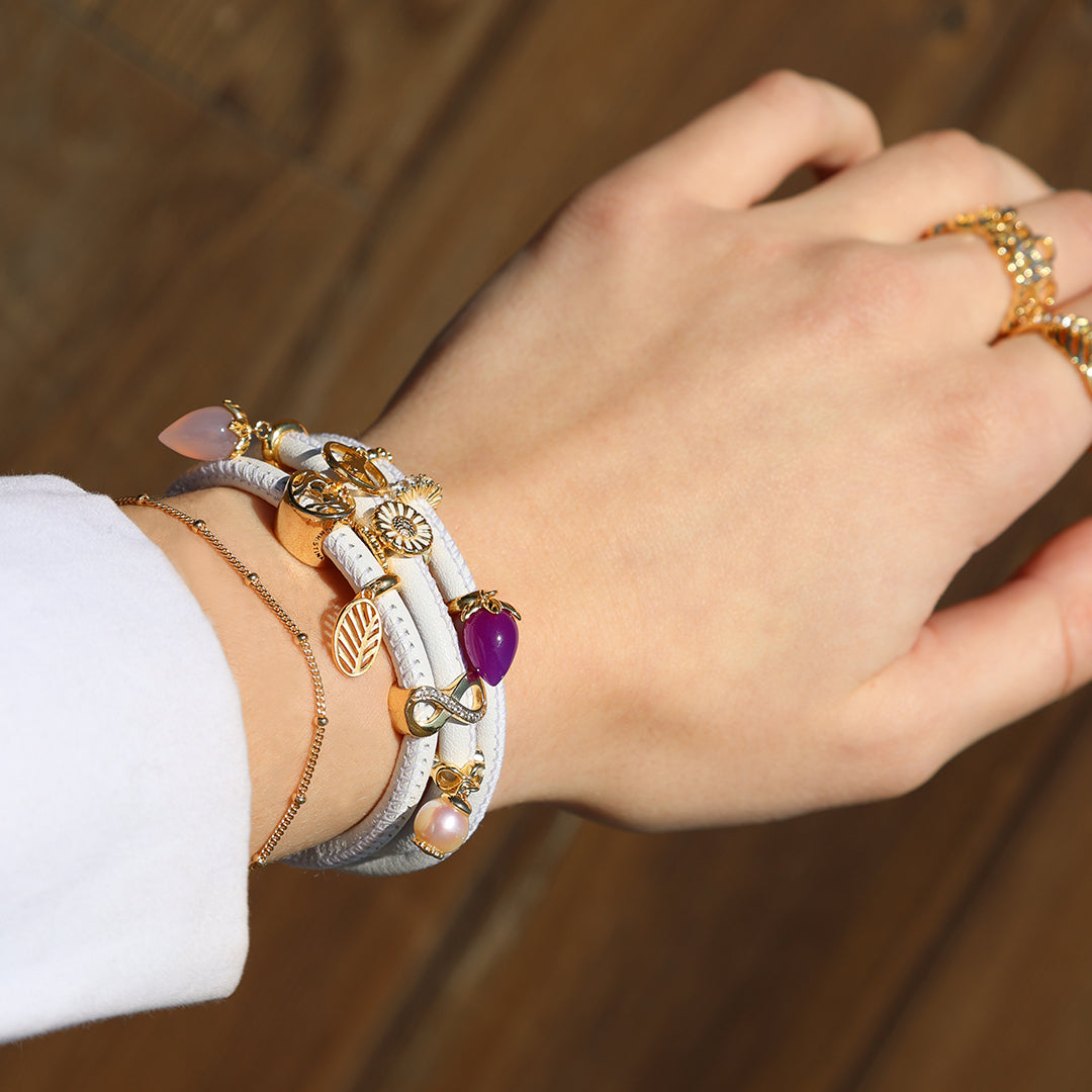 Christina Pink Chalcedony charm i forgyldt sølv – model 610-G95PINK – billede 4