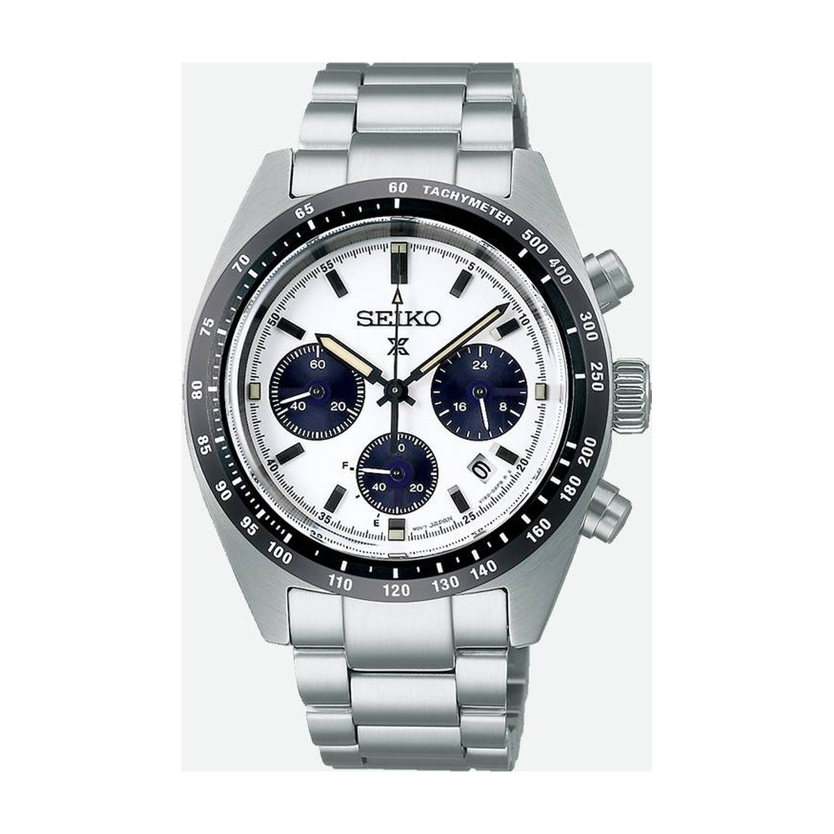 Seiko - PROSPEX SOLAR chronograph herreur med stål lænke - Model: SSC813P1