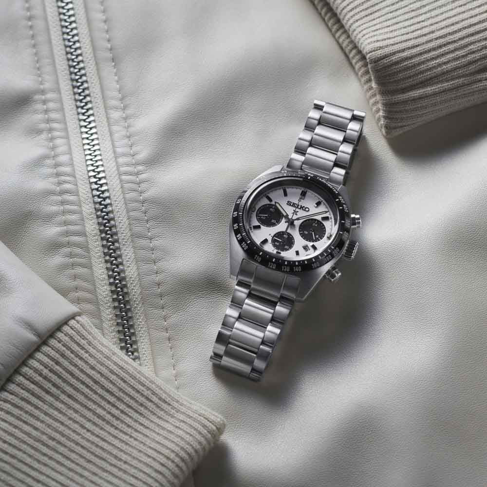 Seiko - PROSPEX SOLAR chronograph herreur med stål lænke - Model: SSC813P1