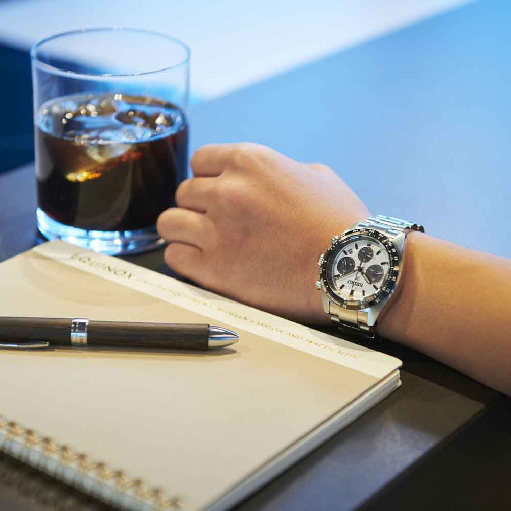 Seiko - PROSPEX SOLAR chronograph herreur med stål lænke - Model: SSC813P1