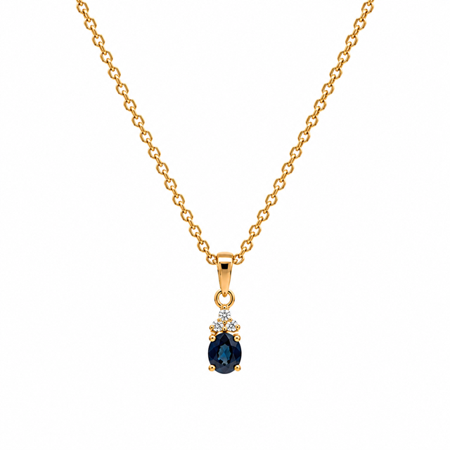 14 kt. Guld vedhæng -  med 0,03ct tw/si brillant - Model: 20-22169