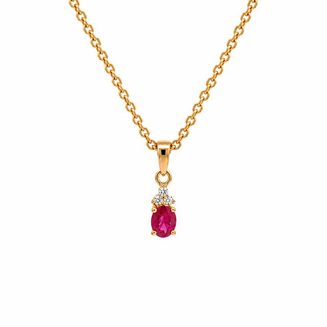 14 kt. Guld vedhæng -  med 0,03ct tw/si brillant - Model: 20-22172