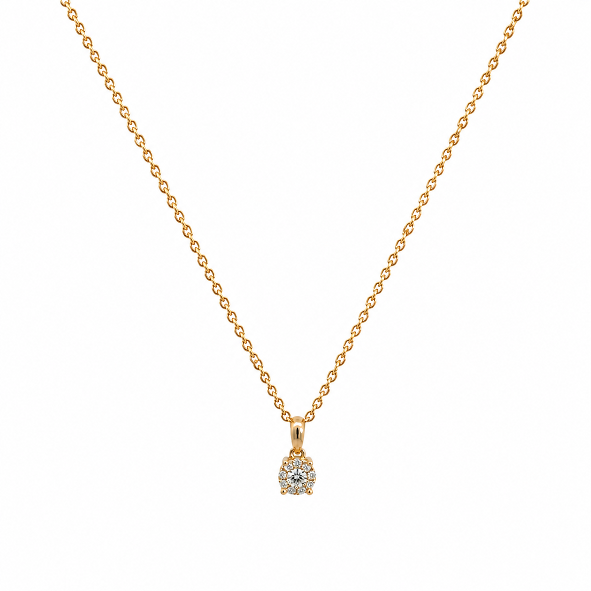 14kt Guld vedhæng-  m. 0,08ct tw/si brillant - 40-70588-1850