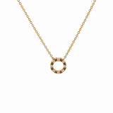 14 kt. Diamant guld kæde m. 0,06 ct tw/si