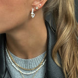 Jeberg Jewellery - Cordelia Pearly Hoops, sølv - Model: 51520