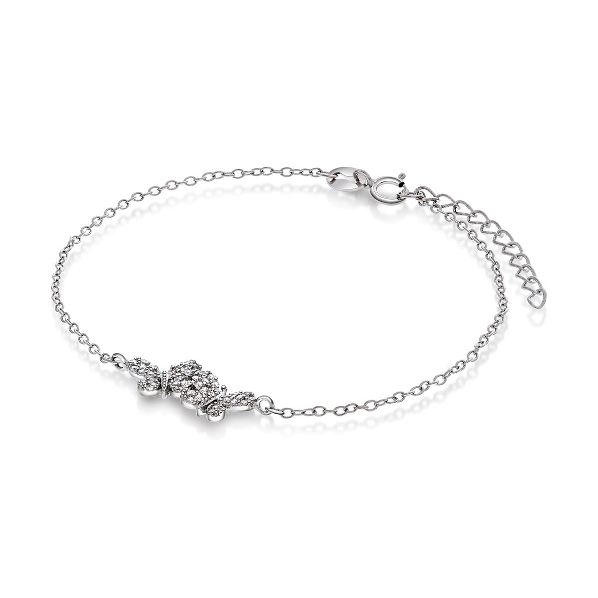 Arne Nordlie - Armbånd sølv, sommerfugle med syntetiske zirkoner - Model: 62257