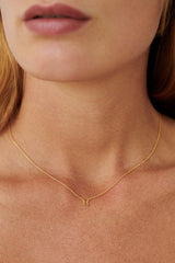 Pernille Corydon - NOTE - Forgyldt "N" halskæde - Model: N-940-GP-N