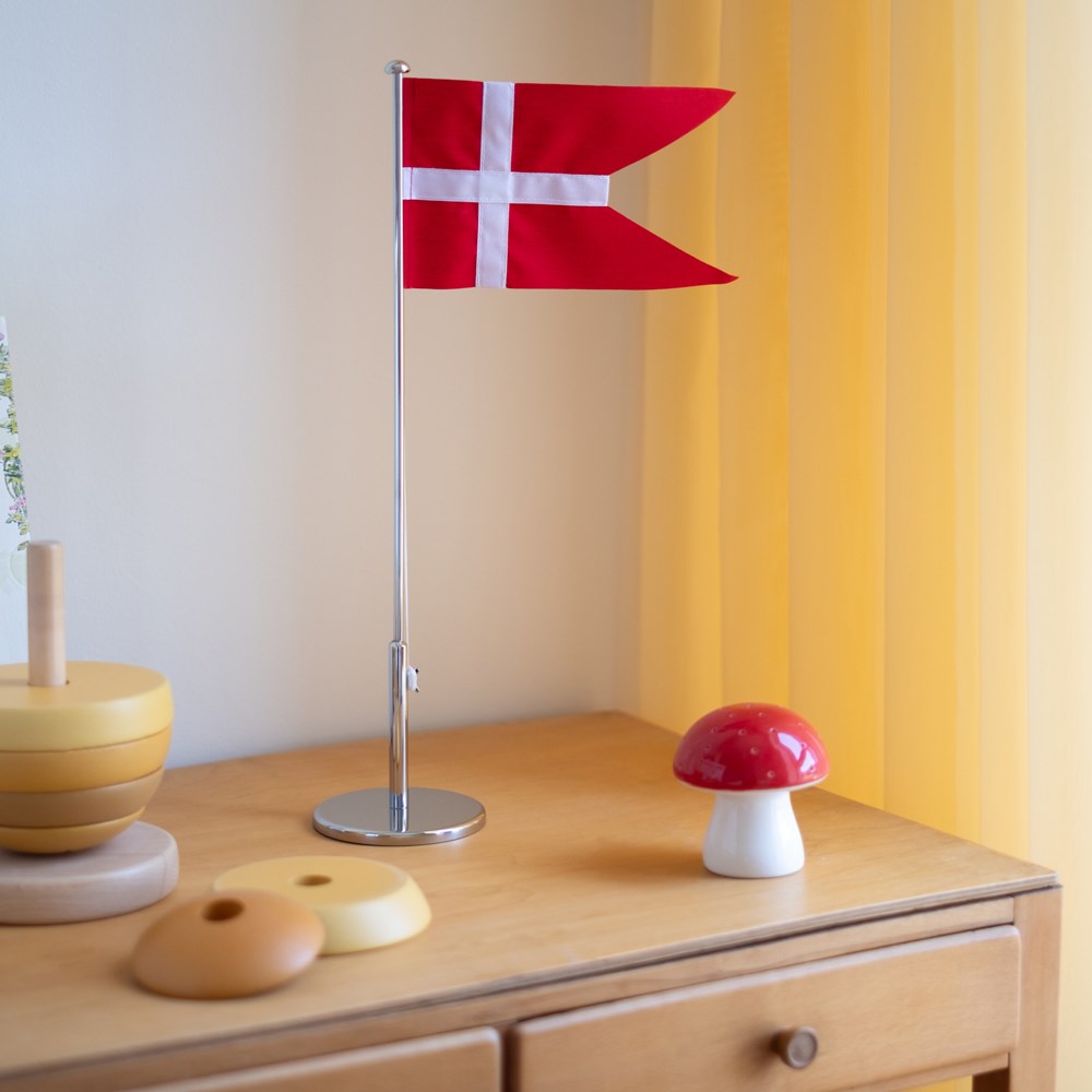 Zilverstad Forkromet flagstang uden motiver, 40 cm