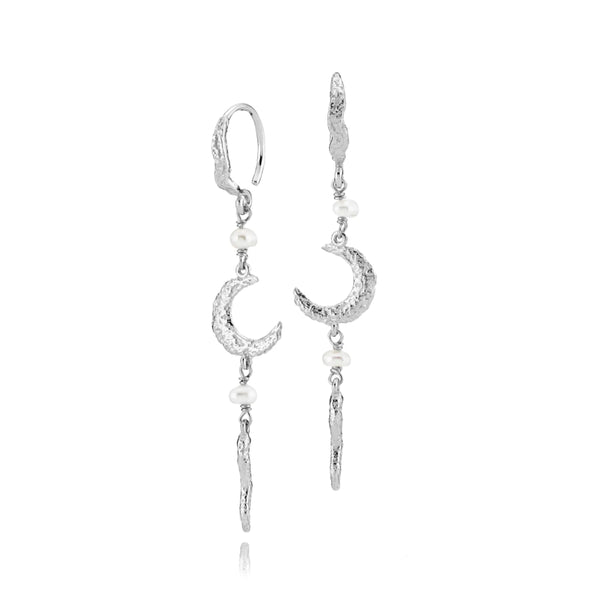 Sistie - UNIVERSE øreringe i sølv med måne - Model: z1196sws