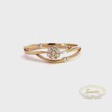 Diamant ring i ægte guld