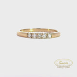 14KT. Diamant Alliancering guld 5x0,03ct - Model: 40-22566