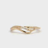 14 kt. guld diamantring med diamant, 0,02ct tw/si - Model: 40-22628