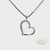 14kt. DIAMANT HJERTE VEDHÆNG 0,09 tw/si - Model: