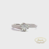 Diamant ring i 14 kt. guld med i alt: 0,18ct diamant - Model: 40-22580