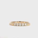 14 kt. Guld alliance ring med 5 x 0,05ct  tw/si - Model: 40-22620