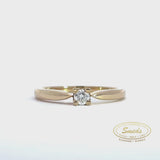 Amore - 14 kt. guld ring med diamant 0,15ct tw/si - Model: 40-22591
