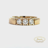 Amore - 14 kt. Guld alliancering med 3 x 0,20ct tw/si brillant - Model: 40-22547