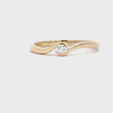14 kt. guld diamantring med diamant, 0,09ct tw/si - Model: 40-22632