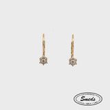 14 kt. Rødguld ørehænger med diamant 0,18 ct w/si - Model: 10-22149
