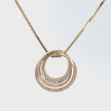 14 kt. Guld diamant vedhæng -  m. 0,07ct tw/si brillant - 20-22146