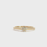 14 kt. Guld diamant ring med ialt.: 0,06ct w/si - 40-22617