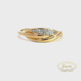 Siersbol - 14kt. guld ring m. dia. 0.05ct W/SI - Model: 110 001BR5