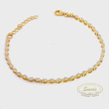 Sølv forgyldt armbånd med syntetisk zirkon - Model: CR14767-FG
