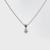 14kt. Hvidguld vedhæng-  m. 0,13ct tw/si brillant - 20-22147