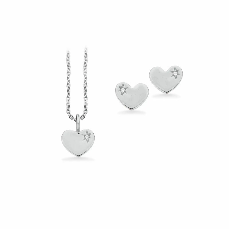 Scrouples - Sølv smykkesæt, hjerte - Model: PX1137
