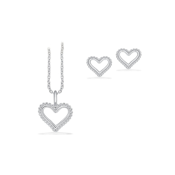 Scrouples - Smykkesæt Sølv hjerte - Model: PX1175