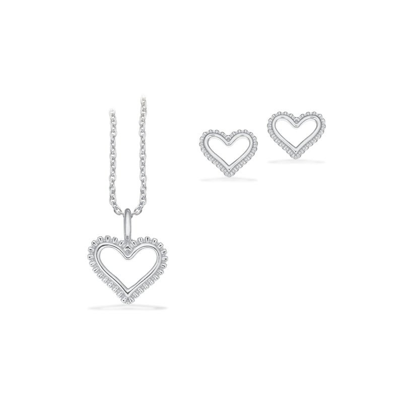 Scrouples - Smykkesæt Sølv hjerte - Model: PX1175