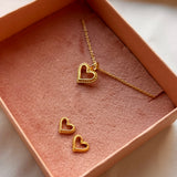 Scrouples - Smykkesæt forgyldt hjerter - Model: PX1176