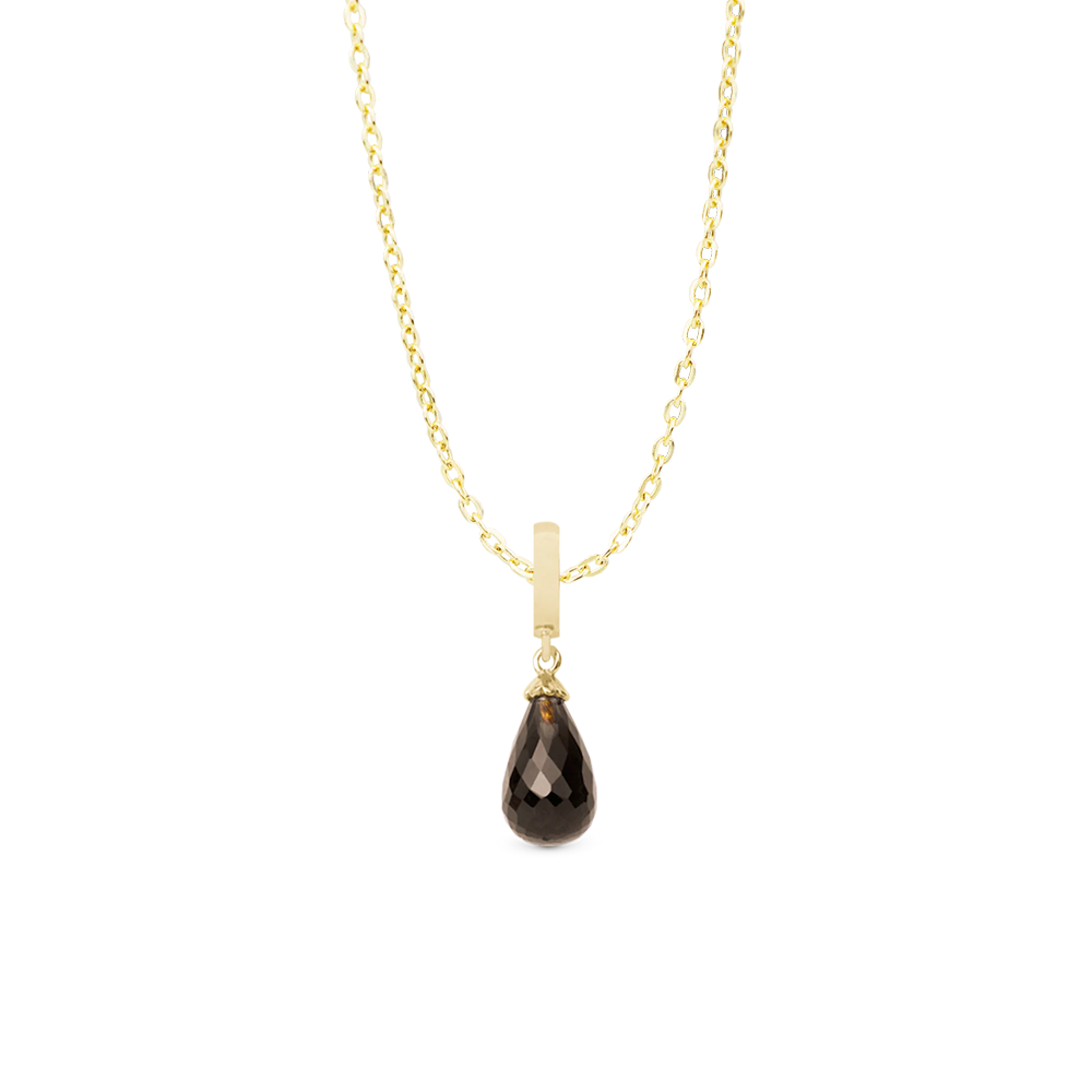 Christina Smokey Quartz drop charm i forgyldt sølv – model 610-G01SMOKEY – billede 7