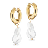 Scrouples-Molly clip-creoler perle stål guldfarvet- model st10071