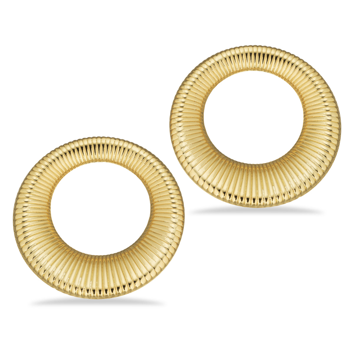 Scrouples-Molly øreringe cirkel 28mm stål guldfarvet-model st10073