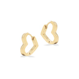 Scrouples-Molly clip-creoler hjerte stål guldfarvet-model st10079