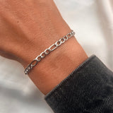 Scrouples - Armbånd, stål, Figaro - Model: ST30005A,L