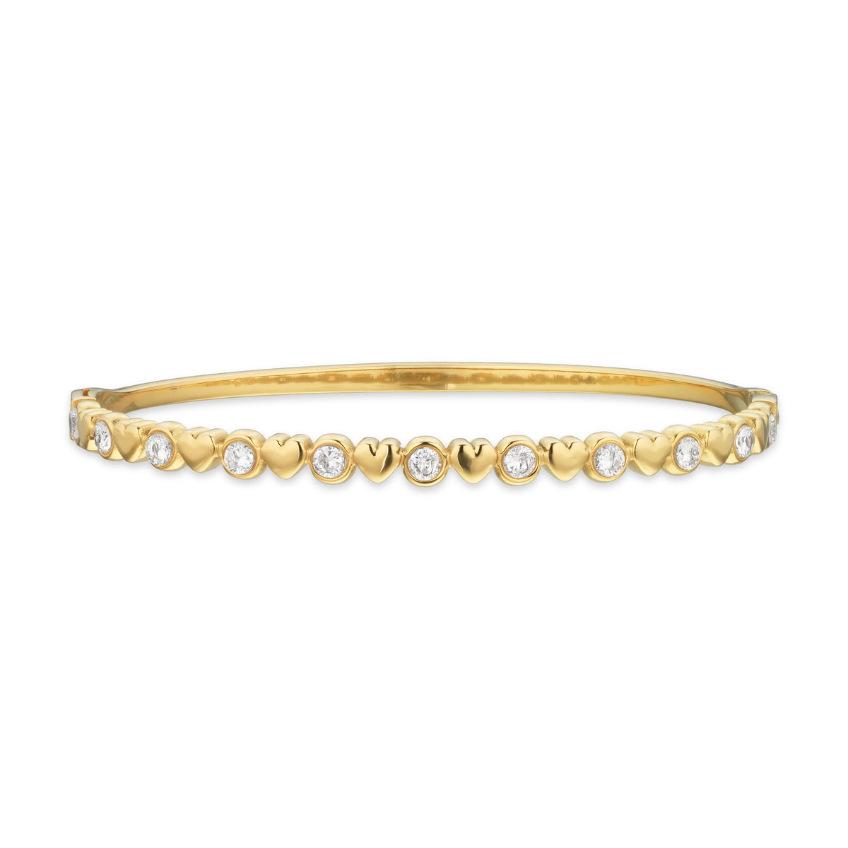 Scrouples-Molly armring hjerter krystal stål guldfarvet-model ST60006