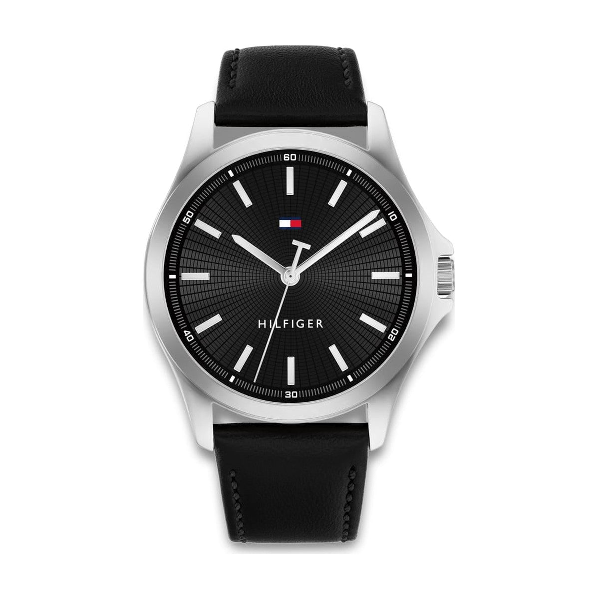 Tommy Hilfiger - Herreur, stål med læderrem - Model: 1710668