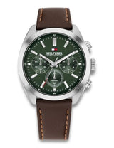 Tommy Hilfiger - Herreur, stål med læderrem - Model: 1710719