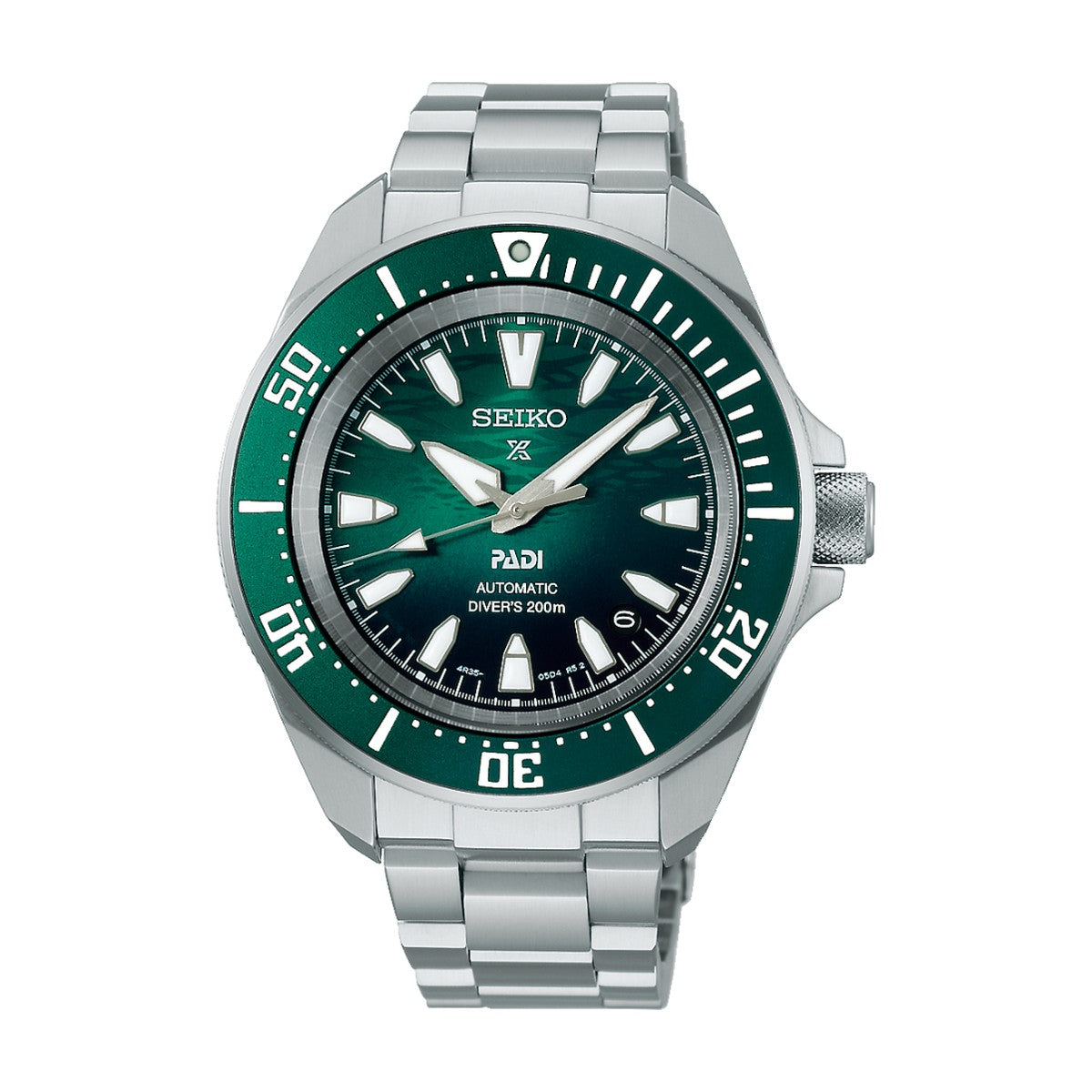 Seiko -  Seiko PROSPEX PADI automatic herreur i stål med grøn skive - Model: SRPL53K1