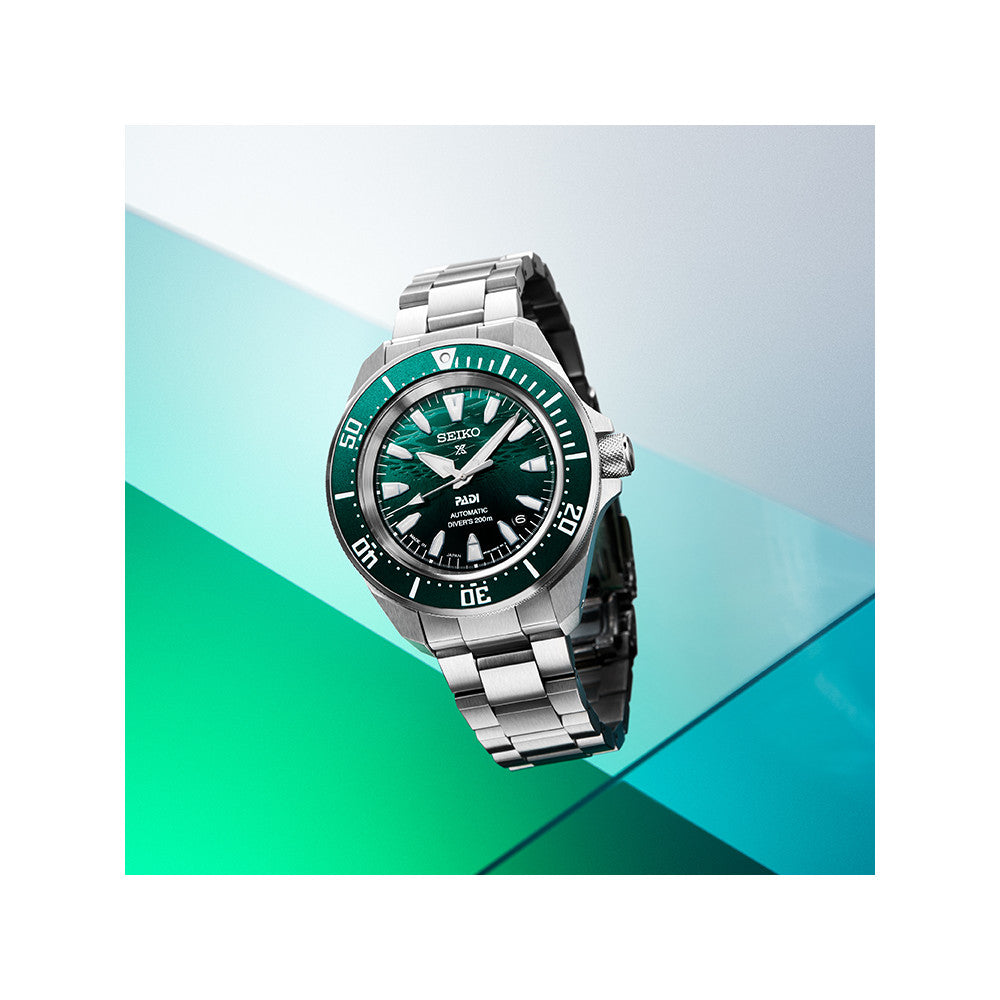 Seiko -  Seiko PROSPEX PADI automatic herreur i stål med grøn skive - Model: SRPL53K1