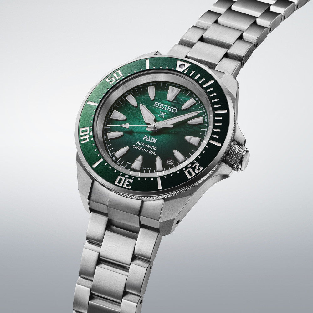 Seiko -  Seiko PROSPEX PADI automatic herreur i stål med grøn skive - Model: SRPL53K1