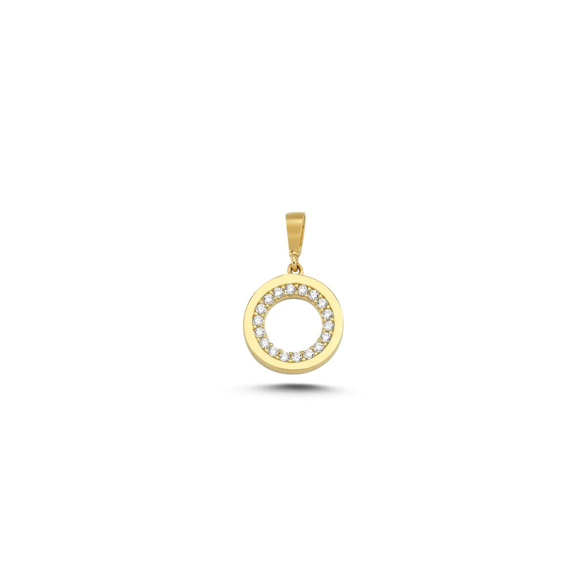 Melfia - 14 kt. Guld cirkel vedhæng med zirkonia - Model: 2317 212F
