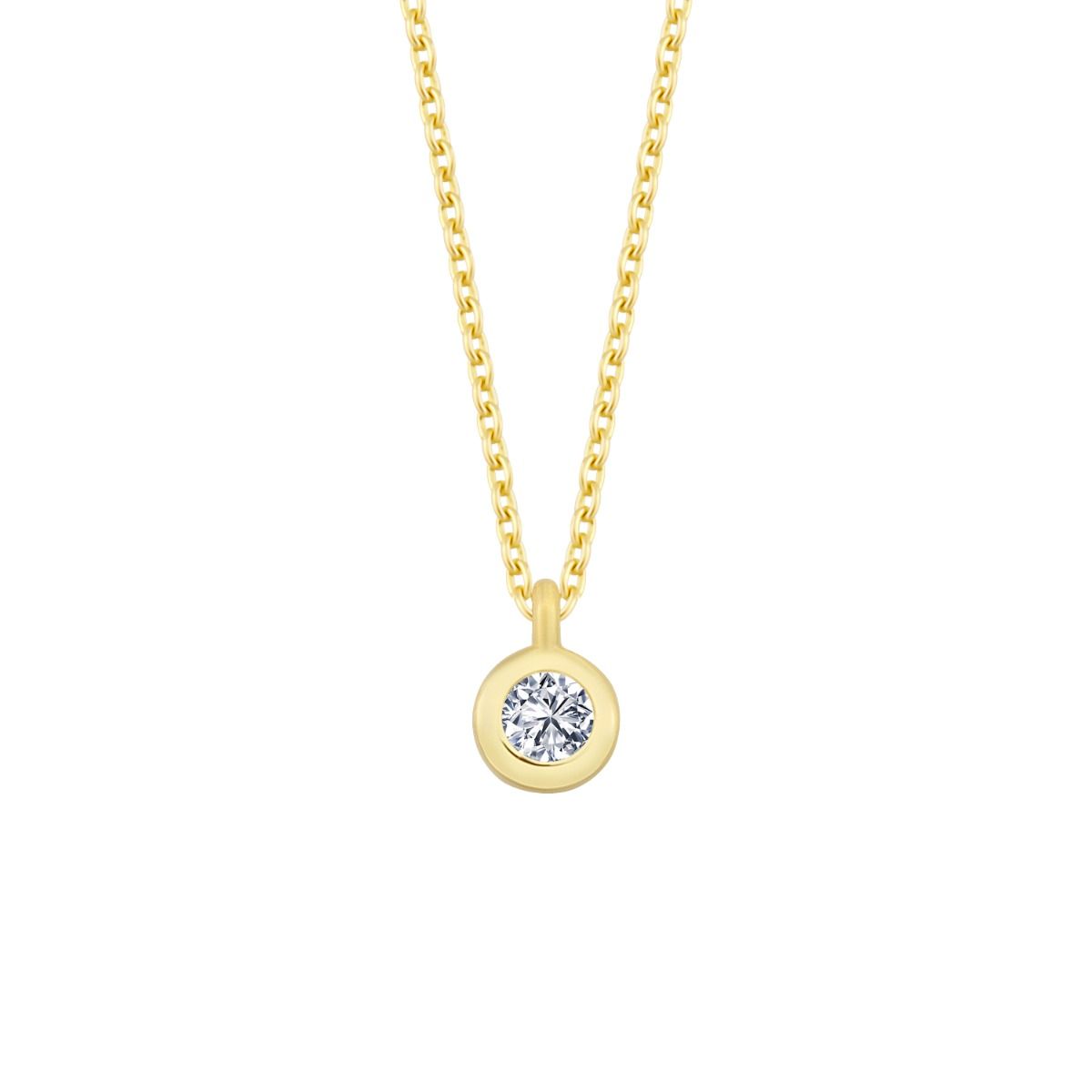 Nuran - Zoe, 14kt. Halskæde med diamant 0,03 ct w/si - Model: V2314 003 RG